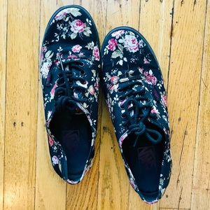 VANS black floral